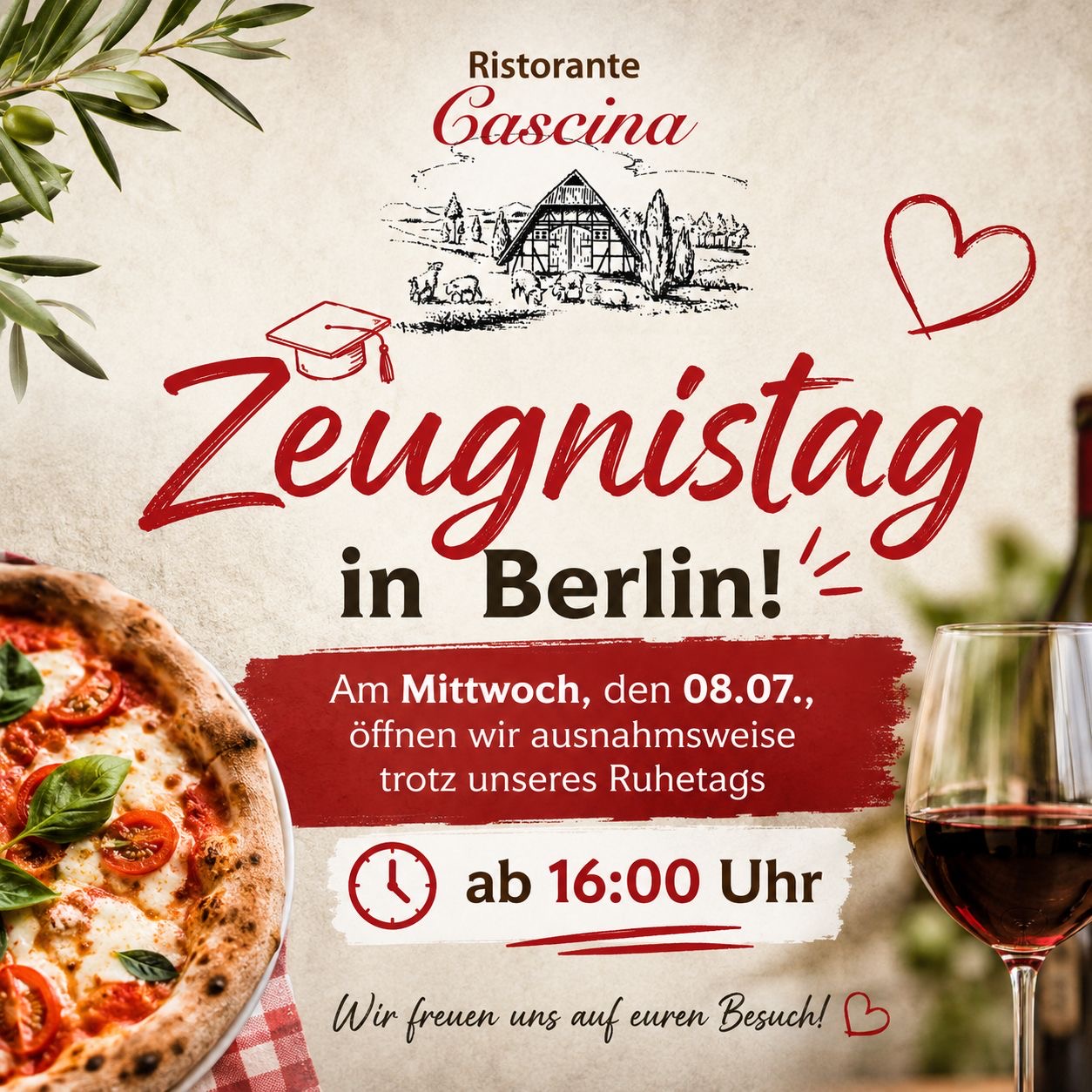 Zeugnis-Mittwoch offen